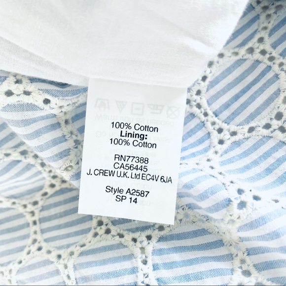 J. Crew Seersucker Eyelet Detail Shift Dress - Picture 8 of 8